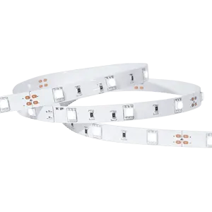 Flexible LED light strip with white background