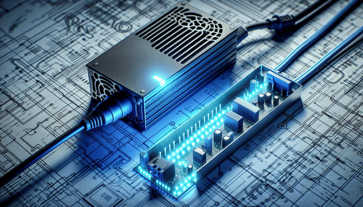 Power supply matching voltage with LED strip