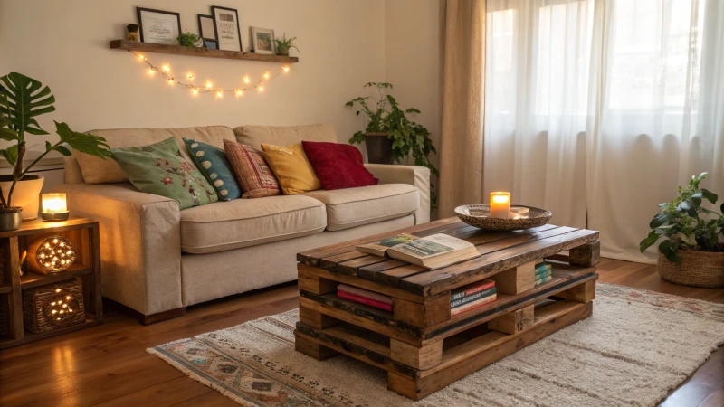 A warm and inviting living room with soft lighting and comfortable furnishings.