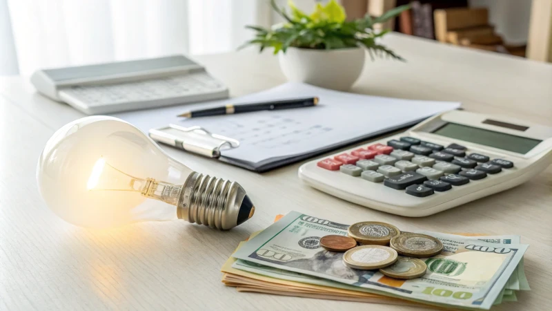 A comparison of LED and incandescent bulbs on a clean tabletop
