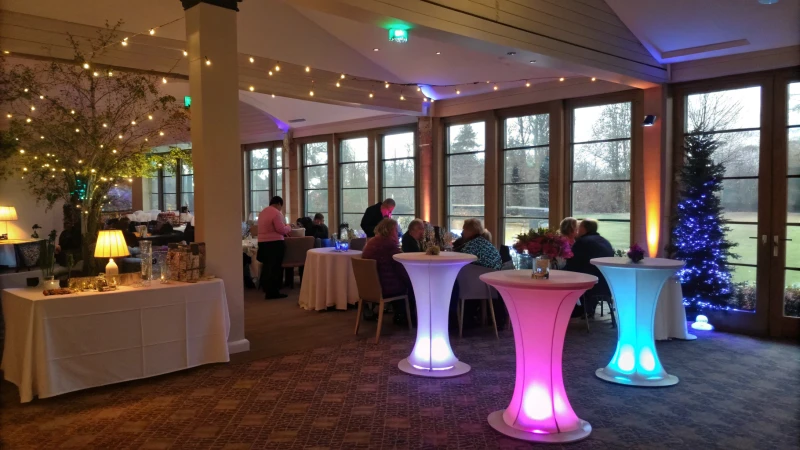 Cozy indoor venue with guests enjoying an event