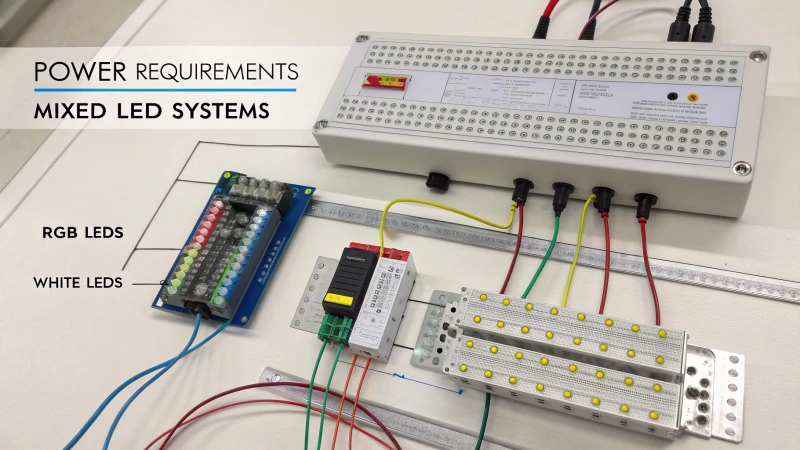 Technical diagram for managing power requirements of LED systems
