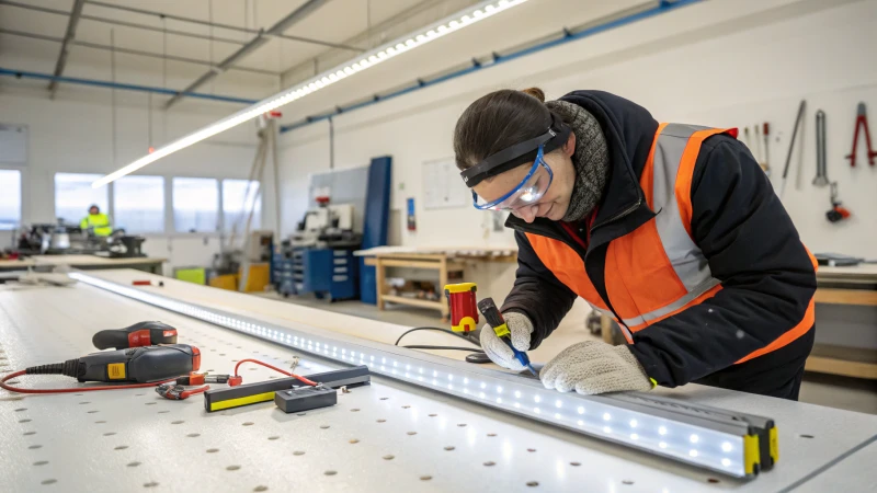 A person using a hacksaw in a well-lit workshop