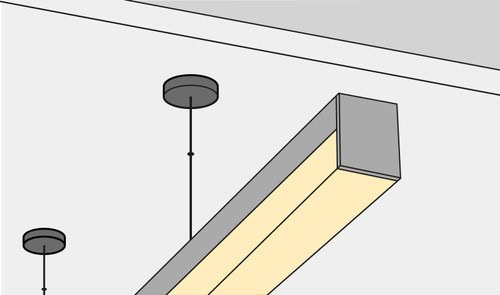Modern ceiling light fixture illustration
