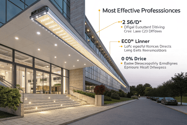 Solar LED street lights illuminating outdoor pathway with sustainable energ