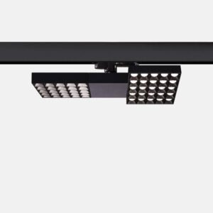 Modern ceiling-mounted LED light fixture.