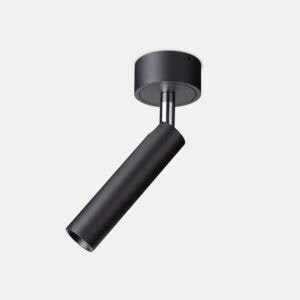 Black adjustable ceiling spotlight fixture