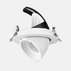 Adjustable recessed light fixture with springs