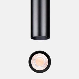 Modern black cylindrical ceiling light fixture