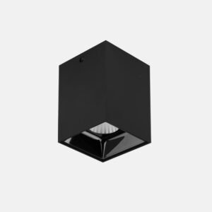 Modern black cube ceiling light fixture