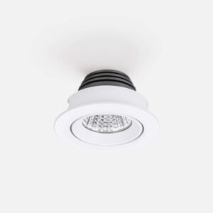 Ceiling-mounted LED spotlight fixture image.