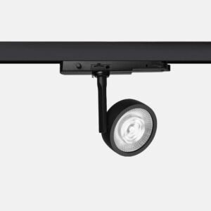 Black LED track light fixture