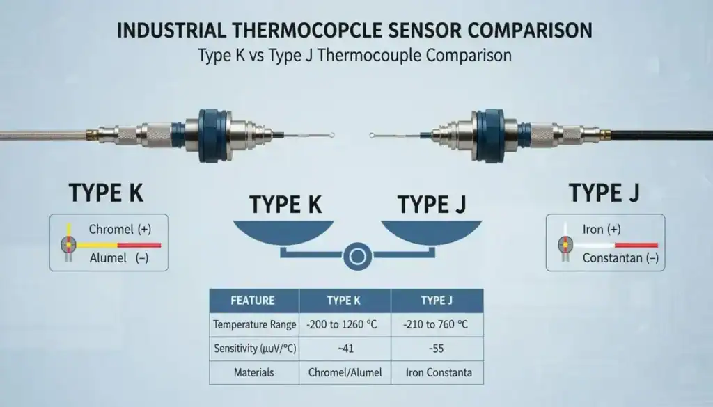 Featured image for What is the difference between Type K and J sensor?