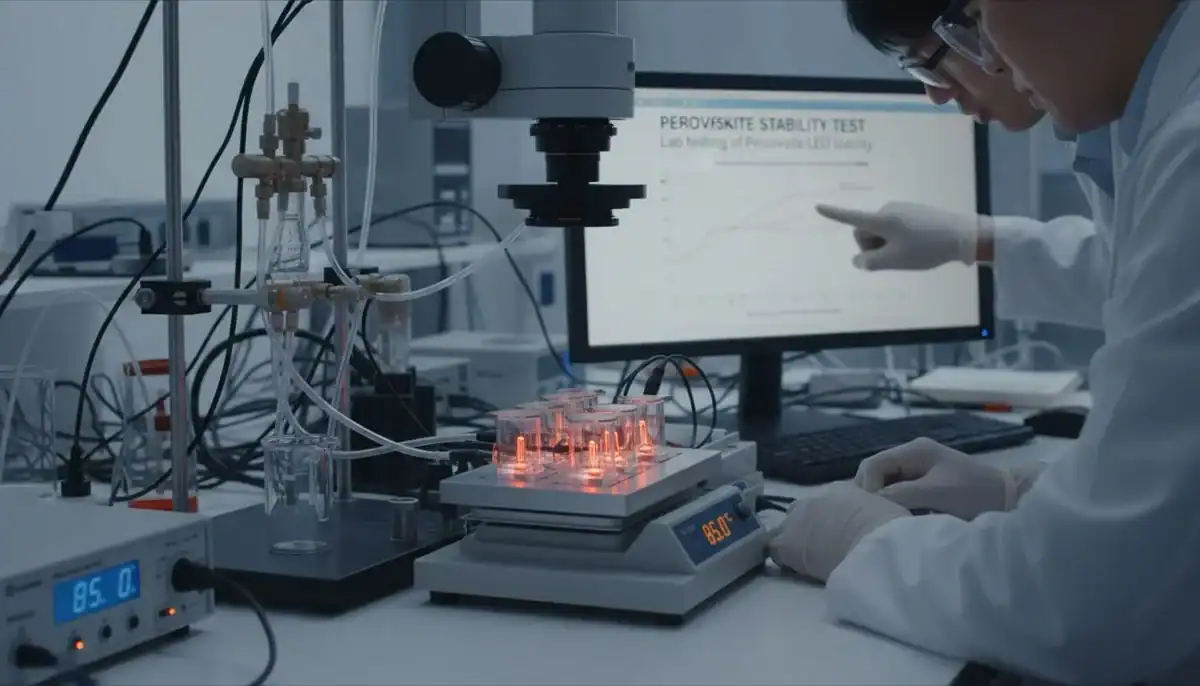 Lab testing of Perovskite LED stability